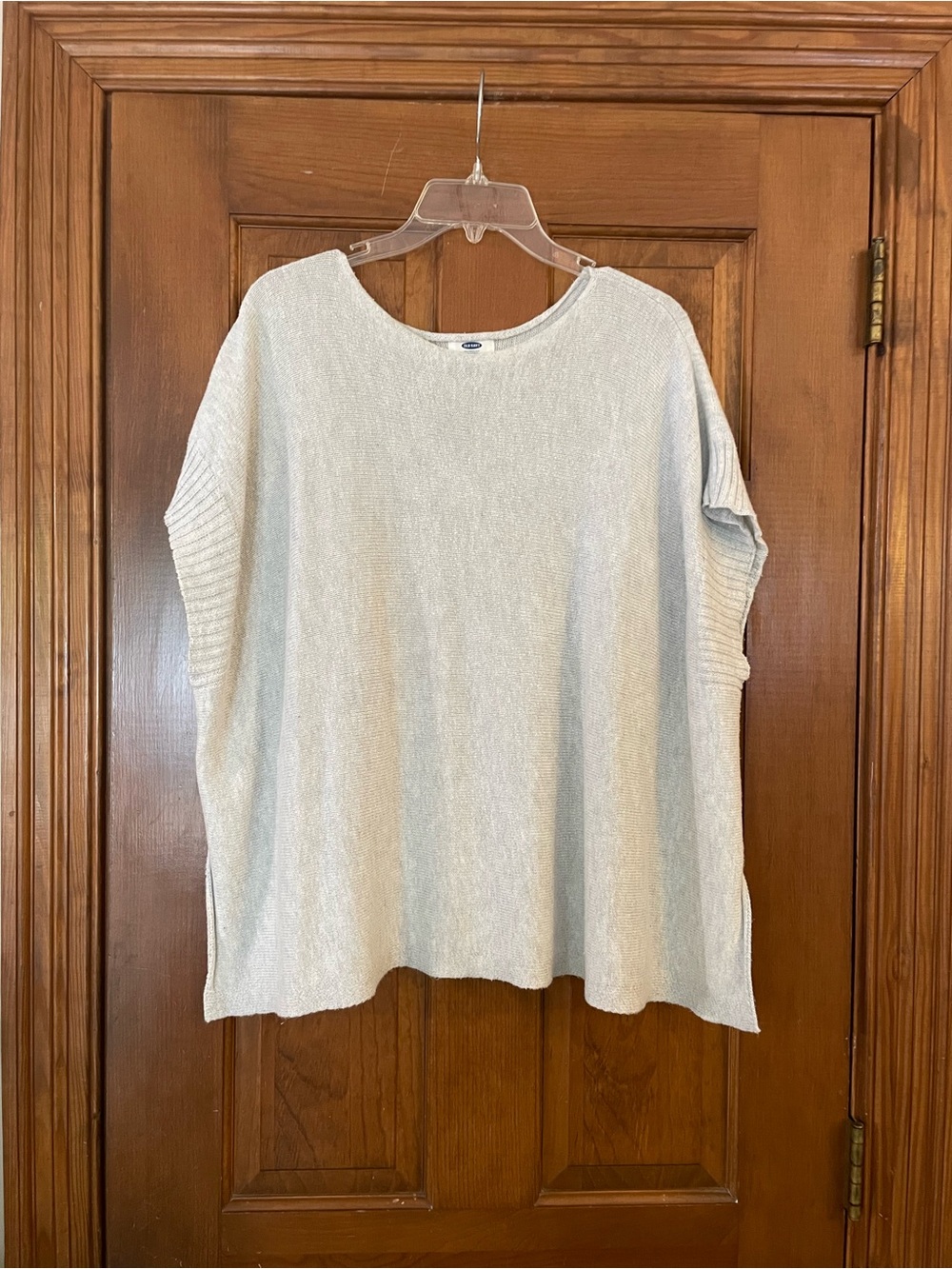 Old Navy Women’s Light Grayish Knit Crewneck Boxy Fit Comfy Sweater, Size XS-S